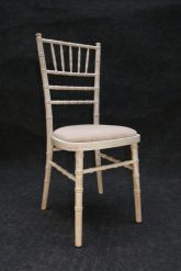 Chivary limewash chair with ivory cushion