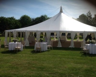 marquee with outside seating
