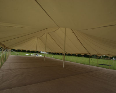 Canvas traditional marquee with no sides on