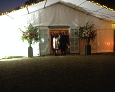 entrance marquee with awning