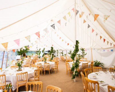 traditional vintage marquee with bunting