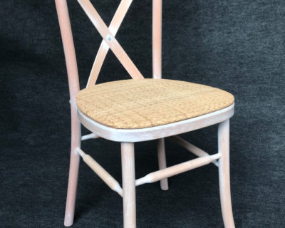 Cross back Limewash Chair