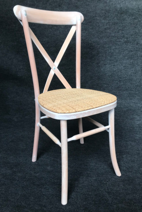 Cross back Limewash Chair