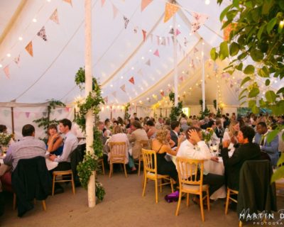 Bunting in traditional marquee