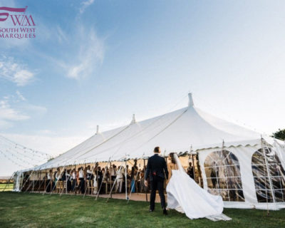 Bride and Groom wedding marquee
