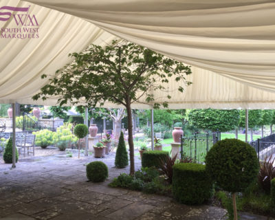 Clearspan marquee over trees