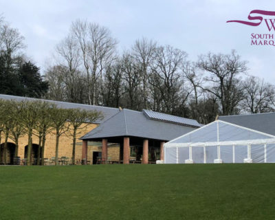 Glass effect marquee at the newt somerset