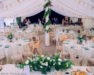 Traditional Style marquee with Ivory Lining