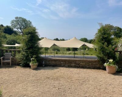 Stretch tent at Hanham Court