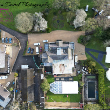 Ariel view Multiple marquees