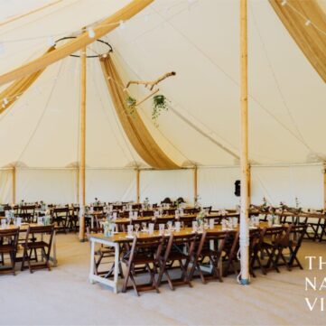 Sailcloth marquee interior