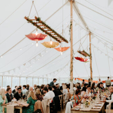 Traditional style marquee interior with Decoration