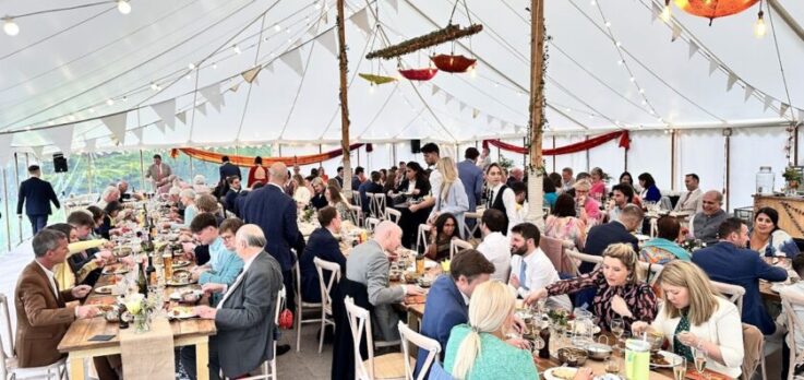 Marquee wedding interior