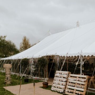 Wedding marquee exterior