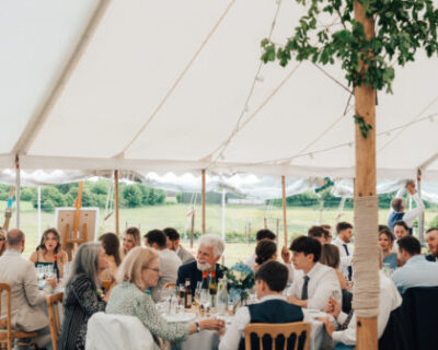 Traditional marquee with Plane wood Centre pole